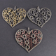 1 PC Genuine Pave Diamond Designer Heart Pendant -Two Tone Pendant- Love Necklace Pendant 40mmx50mm PD1239