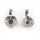 1 PC Genuine Pave Diamond With Emerald Heart Pendant - Necklace Love Pendant 15mmx12mm PD1475