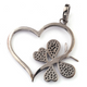 1 Pc Antique Finish Pave Diamond Heart Pendant - 925 Sterling Silver- Love Necklace Pendant 40mmx36mm PD1487