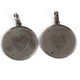 1 Pc Antique Finish Pave Diamond Designer Round Heart Pendant - 925 Sterling Silver- Love Necklace Pendant 33mmx29mm PD1357