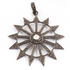 1 Pc Pave Diamond Center In Rosecut Diamond Arrow Wheel Pendant- 925 Sterling Silver - Necklace Pendant 53mmx48mm PD1164