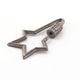 1 Pc Pave Diamond Star Lock- 925 Sterling Silver- Diamond Star Lock with Screw On Mechanism 35mmx23mm PD936
