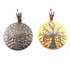 1 Pc Pave Diamond Tree Of Life Pendant 925 Sterling Silver & Vermeil - Tree Pendant 44mmx39mm PD233