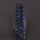 1 Pc Pave Diamond Excellent Designer Blue Sapphire Bangle Bracelet - 925 Sterling Silver -Bangle With Lock Size: 2.4+ BD098
