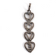 1 Pc Antique Finish Pave Diamond Designer Heart Pendant - 925 Sterling Silver- Love Necklace Pendant 54mmx13mm PD1266