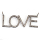 1 Pc Pave Diamond Love Necklace Connector - 925 Sterling Silver -Diamond Connector 45mmx15mm PD1440