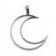 1 Pc Pave Diamond Crescent Moon Charm Pendant Over 925 Sterling Silver 43mmX12mm PD865