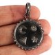 1 Pc Pave Diamond Moon Star Designer Pendant -925 Sterling Silver -Necklace Pendant 29mmx25mm PD1360