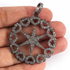 1 Pc Pave Diamond Heart Design With Star Pendant Over 925 Sterling Silver -Necklace Pendant 43mmx39mm PD1365
