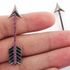 1 Pc Pave Diamond Green Emerald, Black Spinel & Ruby Arrow Pendant - 925 Sterling Silver 51mmx10mm PD661