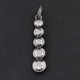 1 Pc Pave Diamond & Rosecut Diamond Pendant - 925 Sterling Silver - Polki Pendant PD689
