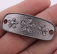 1 Pc Pave Diamond Flower Design Bracelet Connector - Pave Diamond Link - 925 Sterling Silver - Diamond Connector 40mmx16mm PD061