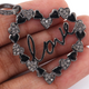 1 Pc Antique Finish Pave Diamond Heart Pendant - 925 Sterling Silver- Love Necklace Pendant 37mmx35mm PD1490