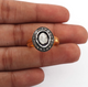 1 PC Pave Diamond Finest Quality Rose Cut Diamond Ring - 925 Sterling Vermeil -Oval Polki RD406
