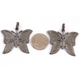 1 Pc Antique Finish Pave Diamond Butterfly Pendant - 925 Sterling Silver -Diamond Pendant 39mmx45mm PD1327