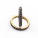 1 Pc Pave Diamond Round Band Ring- 925 Sterling Vermeil, Oxidized Ring- Antique Jewelry, Size-6.25 RD399