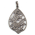 1 Pc Antique Finish Pave Diamond Designer Sparrow On Twig Pendant - 925 Sterling Silver- Necklace Pendant 49mmx30mm PD1496