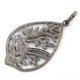 1 Pc Antique Finish Pave Diamond Designer Sparrow On Twig Pendant - 925 Sterling Silver- Necklace Pendant 49mmx30mm PD1496